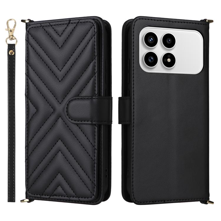 Multifunctional 6-Card Slots Leather Phone Case with Wrist Strap, For Redmi 17 5G / 4G Global 170mm / Poco M8x, For Redmi Note 17 5G / 4G Global / 5G India 169.7mm, For Redmi Note 17 Pro+ 5G Global 163.4mm, For Redmi A7 Pro 171mm / Poco C85x 5G        ...