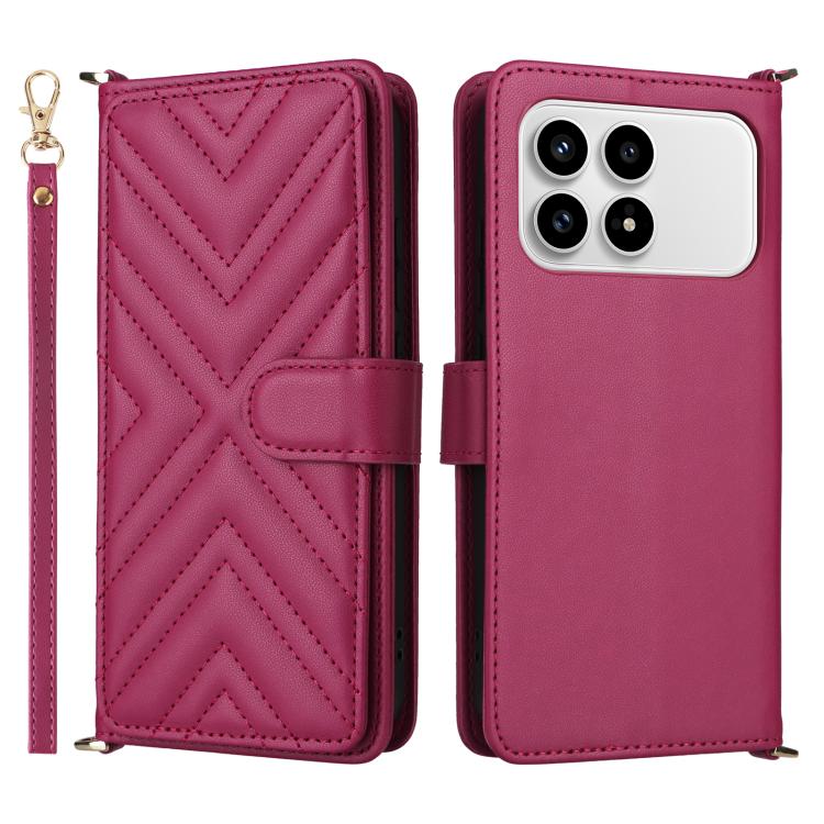 Multifunctional 6-Card Slots Leather Phone Case with Wrist Strap, For Redmi 17 5G / 4G Global 170mm / Poco M8x, For Redmi Note 17 5G / 4G Global / 5G India 169.7mm, For Redmi Note 17 Pro+ 5G Global 163.4mm, For Redmi A7 Pro 171mm / Poco C85x 5G        ...