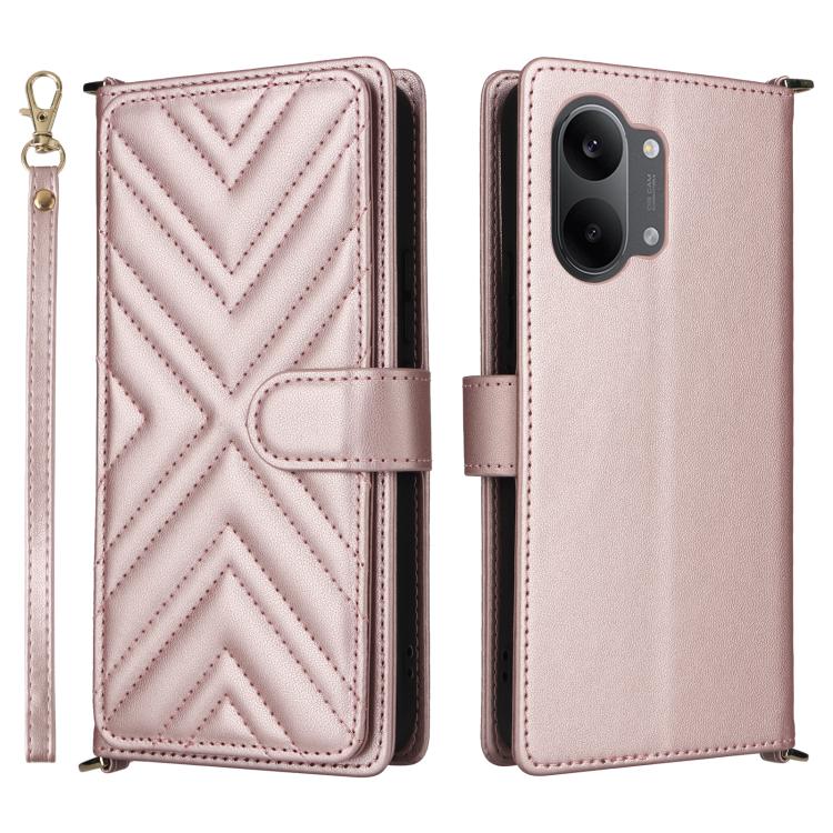 Multifunctional 6-Card Slots Leather Phone Case with Wrist Strap, For Redmi 17 5G / 4G Global 170mm / Poco M8x, For Redmi Note 17 5G / 4G Global / 5G India 169.7mm, For Redmi Note 17 Pro+ 5G Global 163.4mm, For Redmi A7 Pro 171mm / Poco C85x 5G        ...