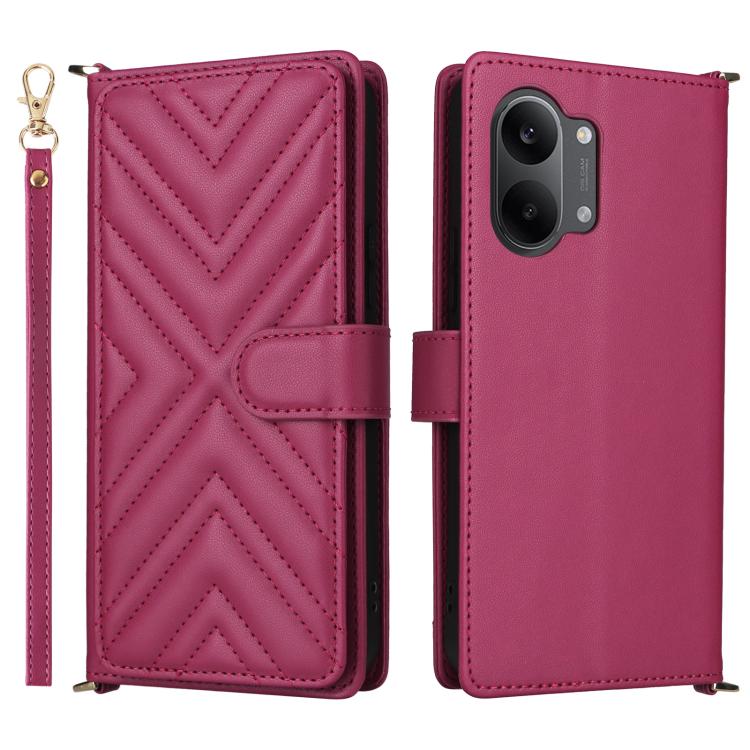 Multifunctional 6-Card Slots Leather Phone Case with Wrist Strap, For Redmi 17 5G / 4G Global 170mm / Poco M8x, For Redmi Note 17 5G / 4G Global / 5G India 169.7mm, For Redmi Note 17 Pro+ 5G Global 163.4mm, For Redmi A7 Pro 171mm / Poco C85x 5G        ...