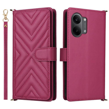 Multifunctional 6-Card Slots Leather Phone Case with Wrist Strap, For Redmi 17 5G / 4G Global 170mm / Poco M8x, For Redmi Note 17 5G / 4G Global / 5G India 169.7mm, For Redmi Note 17 Pro+ 5G Global 163.4mm, For Redmi A7 Pro 171mm / Poco C85x 5G        ...