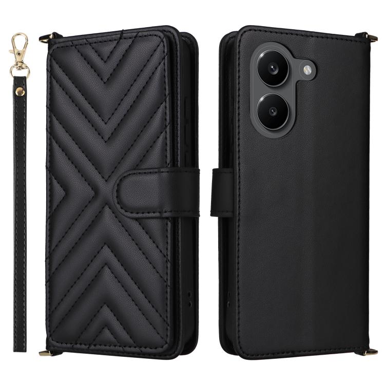 Multifunctional 6-Card Slots Leather Phone Case with Wrist Strap, For Redmi 17 5G / 4G Global 170mm / Poco M8x, For Redmi Note 17 5G / 4G Global / 5G India 169.7mm, For Redmi Note 17 Pro+ 5G Global 163.4mm, For Redmi A7 Pro 171mm / Poco C85x 5G        ...