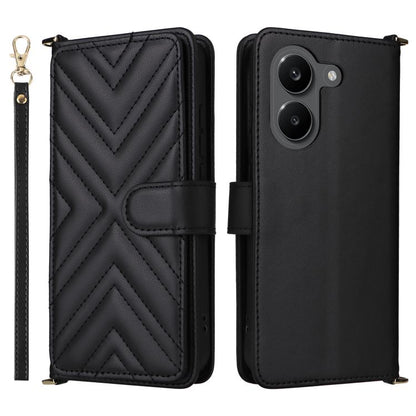Multifunctional 6-Card Slots Leather Phone Case with Wrist Strap, For Redmi 17 5G / 4G Global 170mm / Poco M8x, For Redmi Note 17 5G / 4G Global / 5G India 169.7mm, For Redmi Note 17 Pro+ 5G Global 163.4mm, For Redmi A7 Pro 171mm / Poco C85x 5G        ...