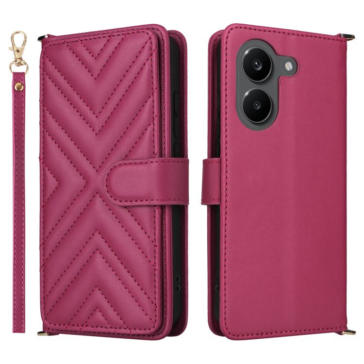 Multifunctional 6-Card Slots Leather Phone Case with Wrist Strap, For Redmi 17 5G / 4G Global 170mm / Poco M8x, For Redmi Note 17 5G / 4G Global / 5G India 169.7mm, For Redmi Note 17 Pro+ 5G Global 163.4mm, For Redmi A7 Pro 171mm / Poco C85x 5G        ...