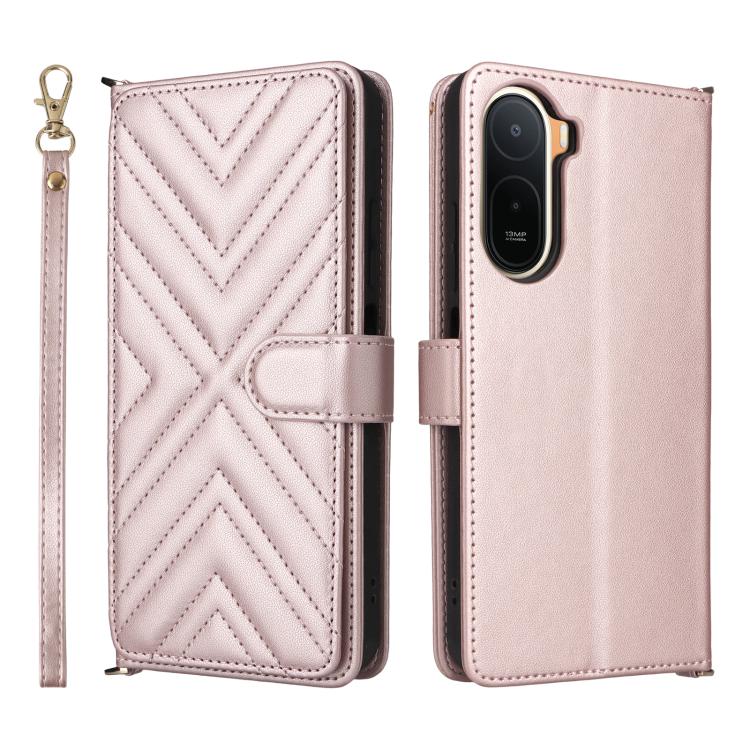 Multifunctional 6-Card Slots Leather Phone Case with Wrist Strap, For Redmi 17 5G / 4G Global 170mm / Poco M8x, For Redmi Note 17 5G / 4G Global / 5G India 169.7mm, For Redmi Note 17 Pro+ 5G Global 163.4mm, For Redmi A7 Pro 171mm / Poco C85x 5G        ...