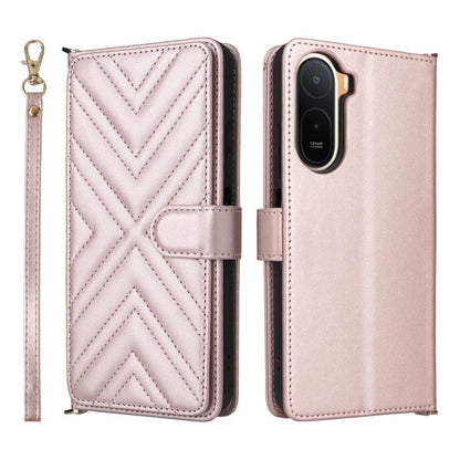 Multifunctional 6-Card Slots Leather Phone Case with Wrist Strap, For Redmi 17 5G / 4G Global 170mm / Poco M8x, For Redmi Note 17 5G / 4G Global / 5G India 169.7mm, For Redmi Note 17 Pro+ 5G Global 163.4mm, For Redmi A7 Pro 171mm / Poco C85x 5G        ...