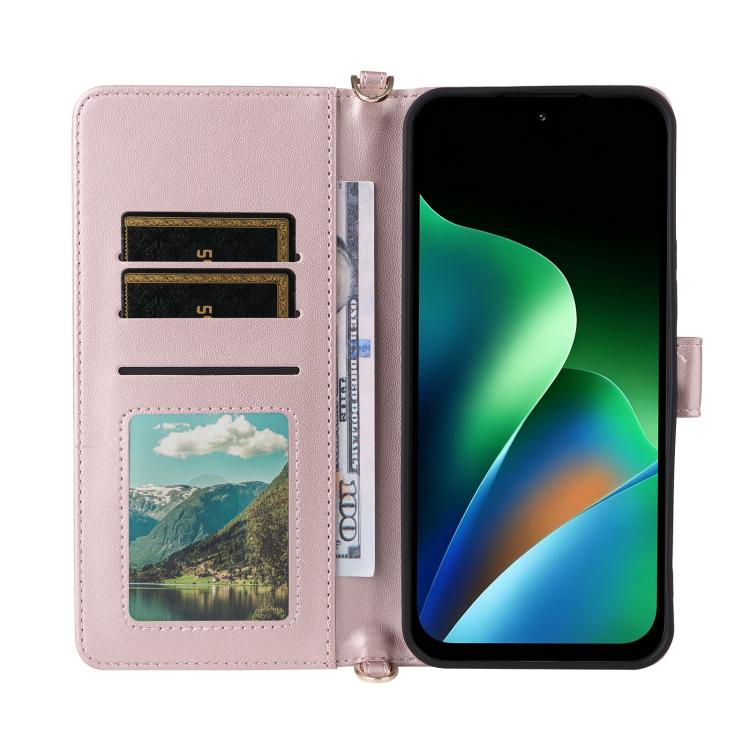 Multifunctional 6-Card Slots Leather Phone Case with Wrist Strap, For Redmi 17 5G / 4G Global 170mm / Poco M8x, For Redmi Note 17 5G / 4G Global / 5G India 169.7mm, For Redmi Note 17 Pro+ 5G Global 163.4mm, For Redmi A7 Pro 171mm / Poco C85x 5G        ...