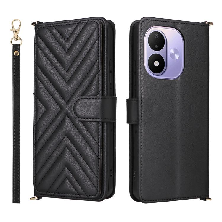 Multifunctional 6-Card Slots Leather Phone Case with Wrist Strap, For Redmi 17 5G / 4G Global 170mm / Poco M8x, For Redmi Note 17 5G / 4G Global / 5G India 169.7mm, For Redmi Note 17 Pro+ 5G Global 163.4mm, For Redmi A7 Pro 171mm / Poco C85x 5G        ...