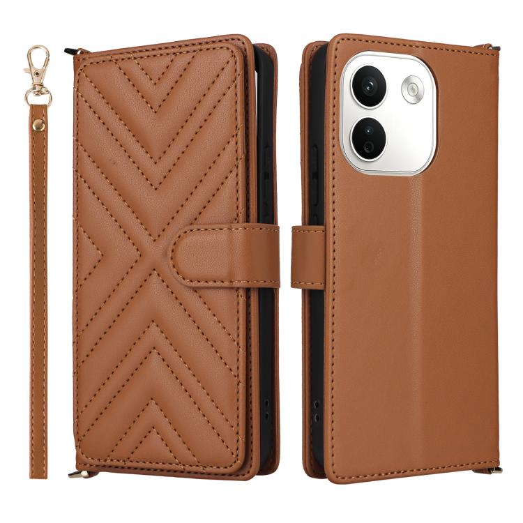 Multifunctional 6-Card Slots Leather Phone Case with Wrist Strap, For Redmi 17 5G / 4G Global 170mm / Poco M8x, For Redmi Note 17 5G / 4G Global / 5G India 169.7mm, For Redmi Note 17 Pro+ 5G Global 163.4mm, For Redmi A7 Pro 171mm / Poco C85x 5G        ...