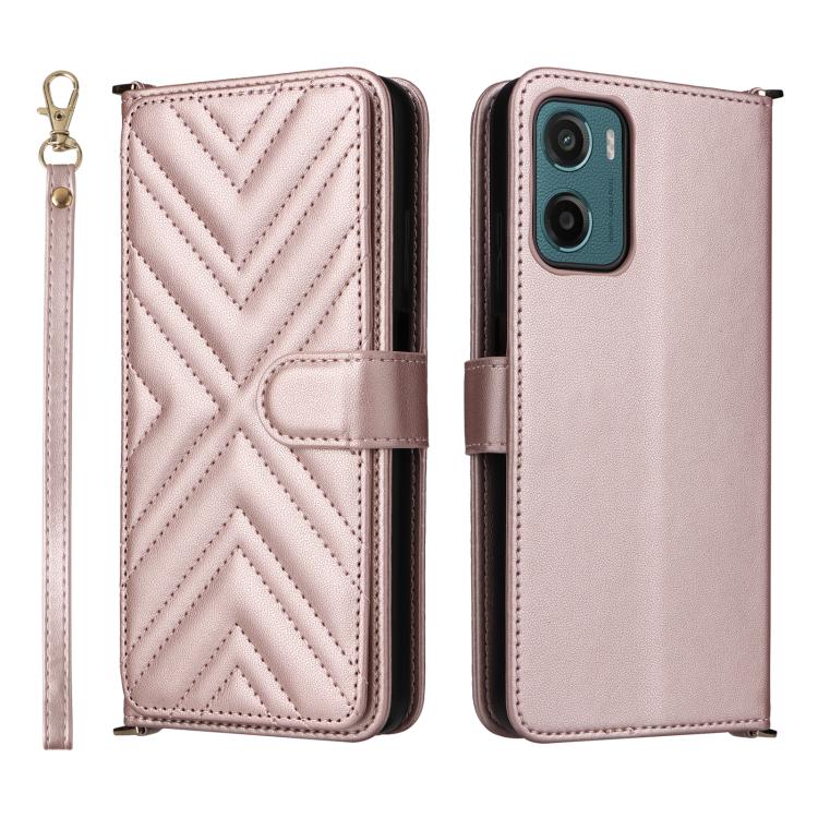 Multifunctional 6-Card Slots Leather Phone Case with Wrist Strap, For Motorola Moto G Max / G87 / G77 / G67 5G, For Motorola Moto X70 Air Pro 5G / Signature, For Motorola Moto G17 / G17 Power 4G, For Motorola Moto G67 Power / G57 Power                 ...