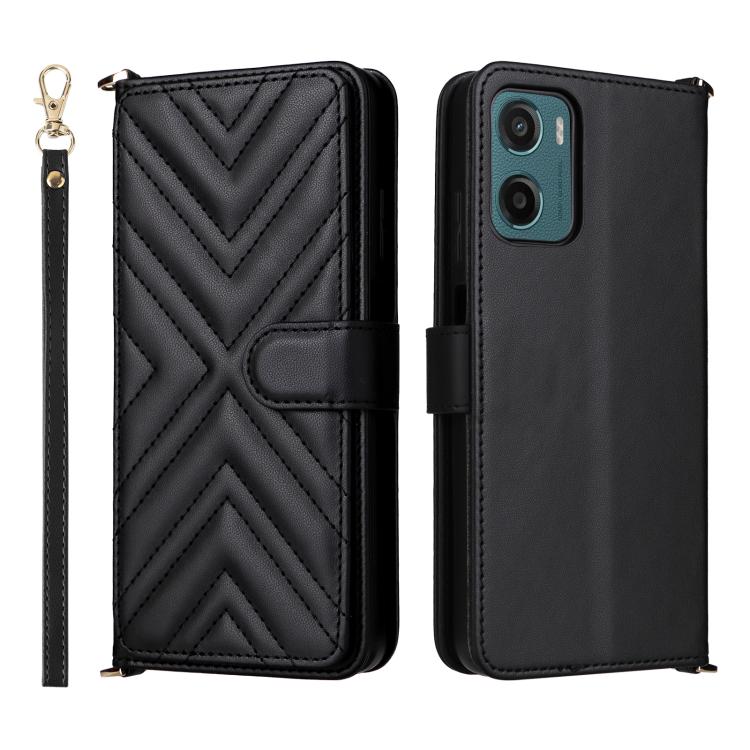 Multifunctional 6-Card Slots Leather Phone Case with Wrist Strap, For Motorola Moto G Max / G87 / G77 / G67 5G, For Motorola Moto X70 Air Pro 5G / Signature, For Motorola Moto G17 / G17 Power 4G, For Motorola Moto G67 Power / G57 Power                 ...