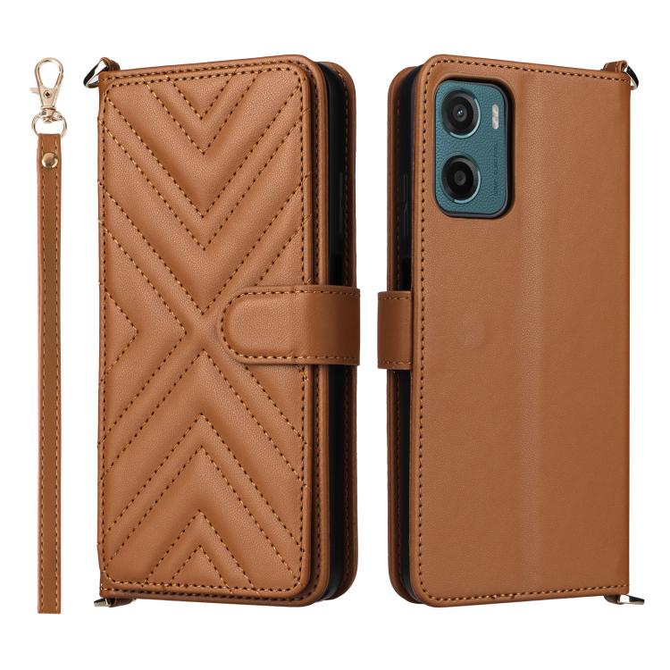Multifunctional 6-Card Slots Leather Phone Case with Wrist Strap, For Motorola Moto G Max / G87 / G77 / G67 5G, For Motorola Moto X70 Air Pro 5G / Signature, For Motorola Moto G17 / G17 Power 4G, For Motorola Moto G67 Power / G57 Power                 ...