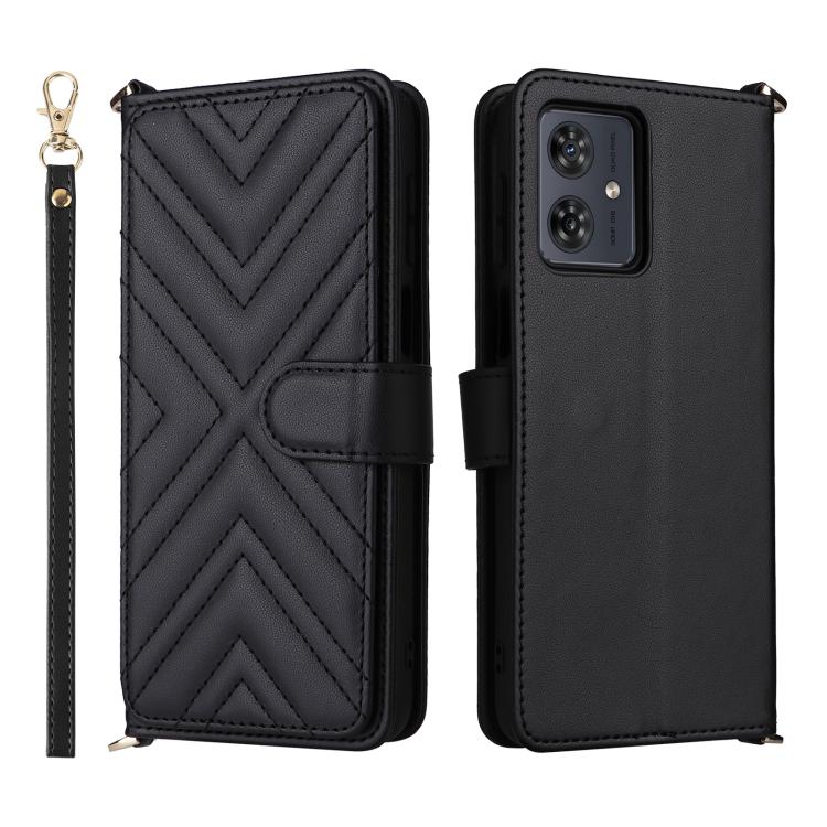 Multifunctional 6-Card Slots Leather Phone Case with Wrist Strap, For Motorola Moto G Max / G87 / G77 / G67 5G, For Motorola Moto X70 Air Pro 5G / Signature, For Motorola Moto G17 / G17 Power 4G, For Motorola Moto G67 Power / G57 Power                 ...