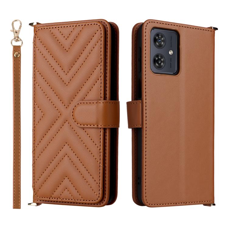 Multifunctional 6-Card Slots Leather Phone Case with Wrist Strap, For Motorola Moto G Max / G87 / G77 / G67 5G, For Motorola Moto X70 Air Pro 5G / Signature, For Motorola Moto G17 / G17 Power 4G, For Motorola Moto G67 Power / G57 Power                 ...