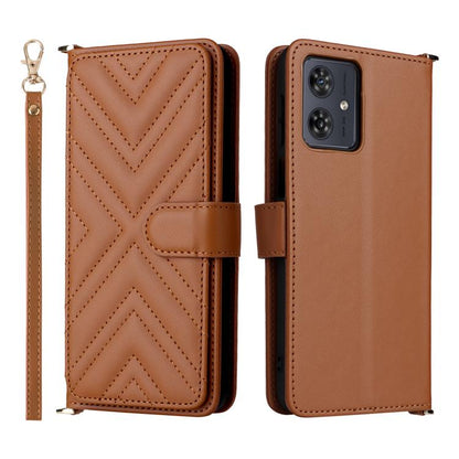 Multifunctional 6-Card Slots Leather Phone Case with Wrist Strap, For Motorola Moto G Max / G87 / G77 / G67 5G, For Motorola Moto X70 Air Pro 5G / Signature, For Motorola Moto G17 / G17 Power 4G, For Motorola Moto G67 Power / G57 Power                 ...