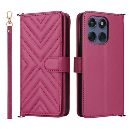 Multifunctional 6-Card Slots Leather Phone Case with Wrist Strap, For Motorola Moto G Max / G87 / G77 / G67 5G, For Motorola Moto X70 Air Pro 5G / Signature, For Motorola Moto G17 / G17 Power 4G, For Motorola Moto G67 Power / G57 Power                 ...
