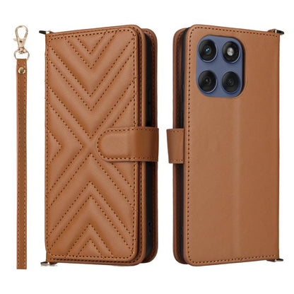Multifunctional 6-Card Slots Leather Phone Case with Wrist Strap, For Motorola Moto G Max / G87 / G77 / G67 5G, For Motorola Moto X70 Air Pro 5G / Signature, For Motorola Moto G17 / G17 Power 4G, For Motorola Moto G67 Power / G57 Power                 ...
