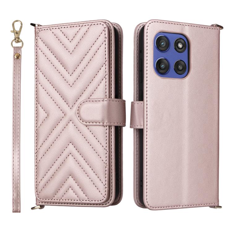 Multifunctional 6-Card Slots Leather Phone Case with Wrist Strap, For Motorola Moto G Max / G87 / G77 / G67 5G, For Motorola Moto X70 Air Pro 5G / Signature, For Motorola Moto G17 / G17 Power 4G, For Motorola Moto G67 Power / G57 Power                 ...