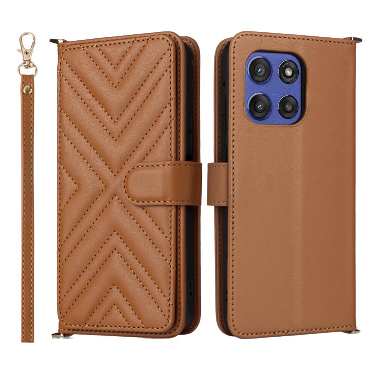 Multifunctional 6-Card Slots Leather Phone Case with Wrist Strap, For Motorola Moto G Max / G87 / G77 / G67 5G, For Motorola Moto X70 Air Pro 5G / Signature, For Motorola Moto G17 / G17 Power 4G, For Motorola Moto G67 Power / G57 Power                 ...