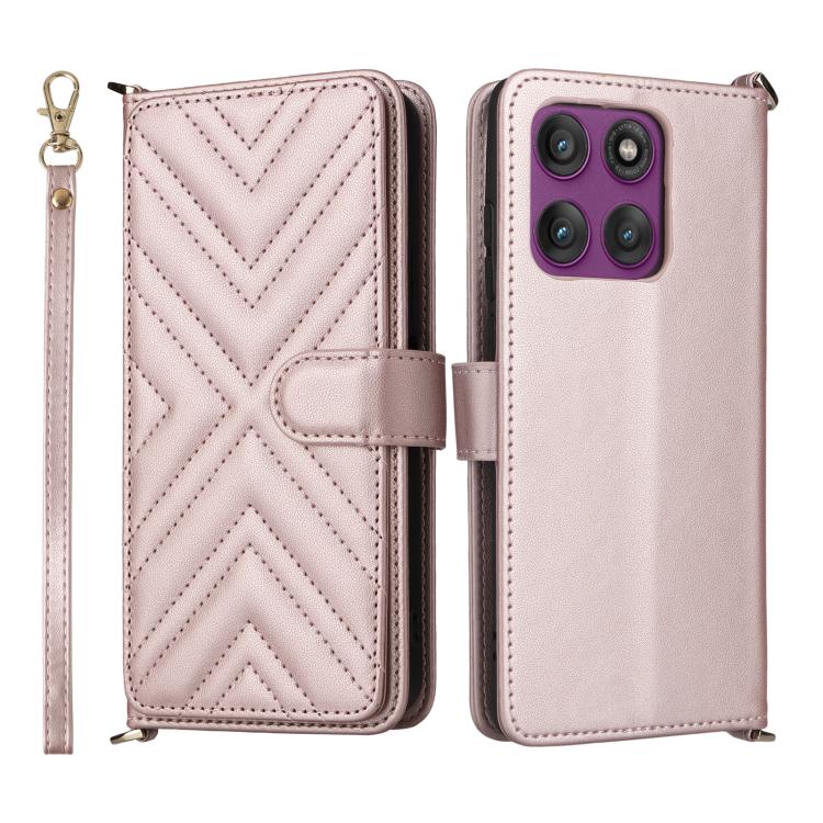 Multifunctional 6-Card Slots Leather Phone Case with Wrist Strap, For Motorola Moto G Max / G87 / G77 / G67 5G, For Motorola Moto X70 Air Pro 5G / Signature, For Motorola Moto G17 / G17 Power 4G, For Motorola Moto G67 Power / G57 Power                 ...