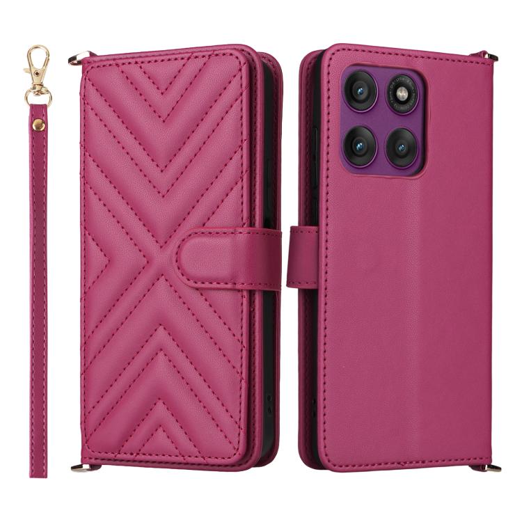 Multifunctional 6-Card Slots Leather Phone Case with Wrist Strap, For Motorola Moto G Max / G87 / G77 / G67 5G, For Motorola Moto X70 Air Pro 5G / Signature, For Motorola Moto G17 / G17 Power 4G, For Motorola Moto G67 Power / G57 Power                 ...