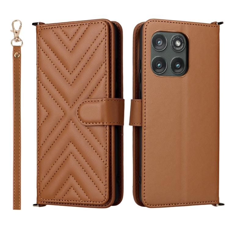Multifunctional 6-Card Slots Leather Phone Case with Wrist Strap, For Motorola Moto G Max / G87 / G77 / G67 5G, For Motorola Moto X70 Air Pro 5G / Signature, For Motorola Moto G17 / G17 Power 4G, For Motorola Moto G67 Power / G57 Power                 ...