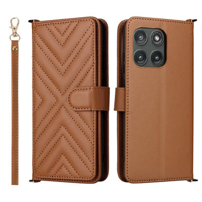 Multifunctional 6-Card Slots Leather Phone Case with Wrist Strap, For Motorola Moto G Max / G87 / G77 / G67 5G, For Motorola Moto X70 Air Pro 5G / Signature, For Motorola Moto G17 / G17 Power 4G, For Motorola Moto G67 Power / G57 Power                 ...