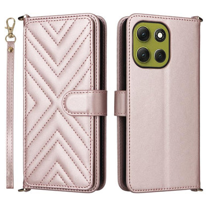 Multifunctional 6-Card Slots Leather Phone Case with Wrist Strap, For Motorola Moto G Max / G87 / G77 / G67 5G, For Motorola Moto X70 Air Pro 5G / Signature, For Motorola Moto G17 / G17 Power 4G, For Motorola Moto G67 Power / G57 Power                 ...