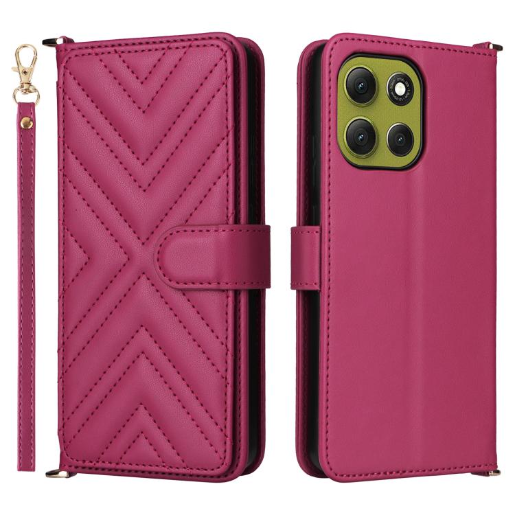 Multifunctional 6-Card Slots Leather Phone Case with Wrist Strap, For Motorola Moto G Max / G87 / G77 / G67 5G, For Motorola Moto X70 Air Pro 5G / Signature, For Motorola Moto G17 / G17 Power 4G, For Motorola Moto G67 Power / G57 Power                 ...