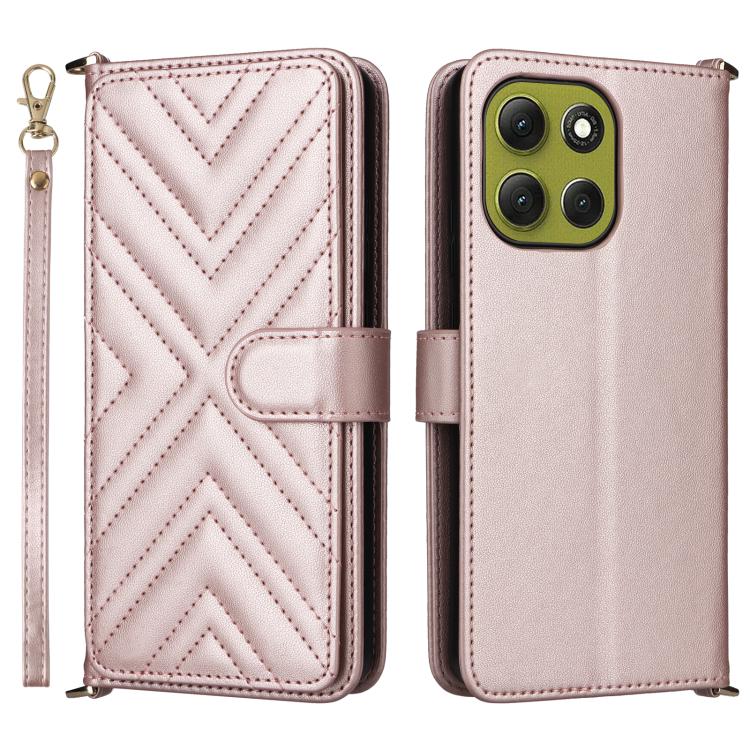 Multifunctional 6-Card Slots Leather Phone Case with Wrist Strap, For Motorola Moto G Max / G87 / G77 / G67 5G, For Motorola Moto X70 Air Pro 5G / Signature, For Motorola Moto G17 / G17 Power 4G, For Motorola Moto G67 Power / G57 Power                 ...
