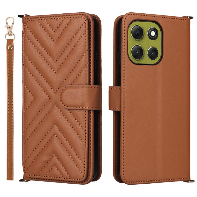 Multifunctional 6-Card Slots Leather Phone Case with Wrist Strap, For Motorola Moto G Max / G87 / G77 / G67 5G, For Motorola Moto X70 Air Pro 5G / Signature, For Motorola Moto G17 / G17 Power 4G, For Motorola Moto G67 Power / G57 Power                 ...