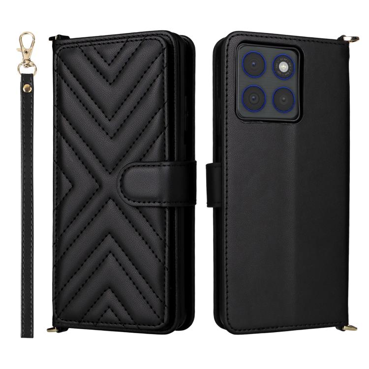 Multifunctional 6-Card Slots Leather Phone Case with Wrist Strap, For Motorola Moto G Max / G87 / G77 / G67 5G, For Motorola Moto X70 Air Pro 5G / Signature, For Motorola Moto G17 / G17 Power 4G, For Motorola Moto G67 Power / G57 Power                 ...