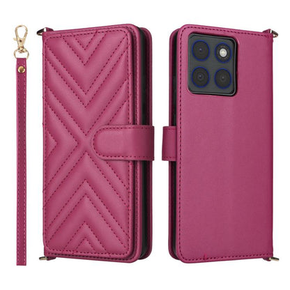 Multifunctional 6-Card Slots Leather Phone Case with Wrist Strap, For Motorola Moto G Max / G87 / G77 / G67 5G, For Motorola Moto X70 Air Pro 5G / Signature, For Motorola Moto G17 / G17 Power 4G, For Motorola Moto G67 Power / G57 Power                 ...