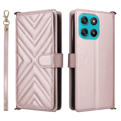 Multifunctional 6-Card Slots Leather Phone Case with Wrist Strap, For Motorola Moto G Max / G87 / G77 / G67 5G, For Motorola Moto X70 Air Pro 5G / Signature, For Motorola Moto G17 / G17 Power 4G, For Motorola Moto G67 Power / G57 Power                 ...