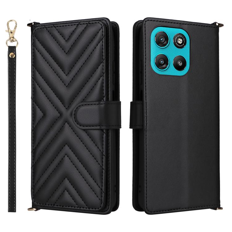 Multifunctional 6-Card Slots Leather Phone Case with Wrist Strap, For Motorola Moto G Max / G87 / G77 / G67 5G, For Motorola Moto X70 Air Pro 5G / Signature, For Motorola Moto G17 / G17 Power 4G, For Motorola Moto G67 Power / G57 Power                 ...