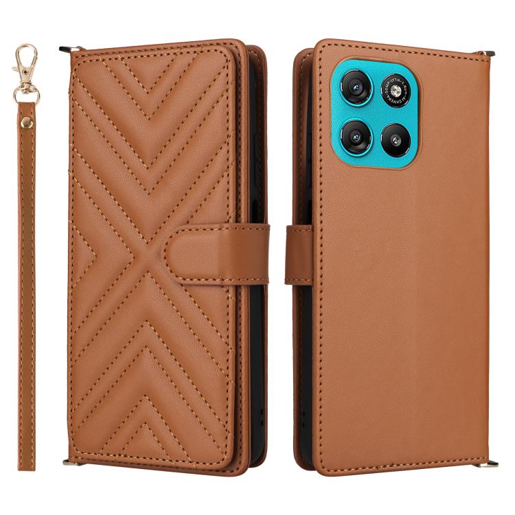 Multifunctional 6-Card Slots Leather Phone Case with Wrist Strap, For Motorola Moto G Max / G87 / G77 / G67 5G, For Motorola Moto X70 Air Pro 5G / Signature, For Motorola Moto G17 / G17 Power 4G, For Motorola Moto G67 Power / G57 Power                 ...