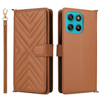 Multifunctional 6-Card Slots Leather Phone Case with Wrist Strap, For Motorola Moto G Max / G87 / G77 / G67 5G, For Motorola Moto X70 Air Pro 5G / Signature, For Motorola Moto G17 / G17 Power 4G, For Motorola Moto G67 Power / G57 Power                 ...