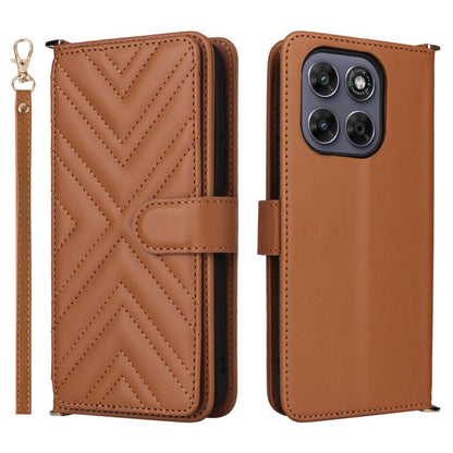Multifunctional 6-Card Slots Leather Phone Case with Wrist Strap, For Motorola Moto G Max / G87 / G77 / G67 5G, For Motorola Moto X70 Air Pro 5G / Signature, For Motorola Moto G17 / G17 Power 4G, For Motorola Moto G67 Power / G57 Power                 ...