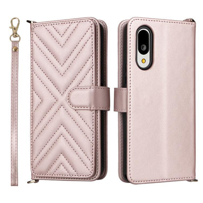 Multifunctional 6-Card Slots Leather Phone Case with Wrist Strap, For Sharp Aquos Sense10, For Sharp Aquos R10 / R9, For Sharp Aquos wish5, For Sharp Basio Active3, For Sharp Aquos Sense9, For Sharp Aquos wish4
