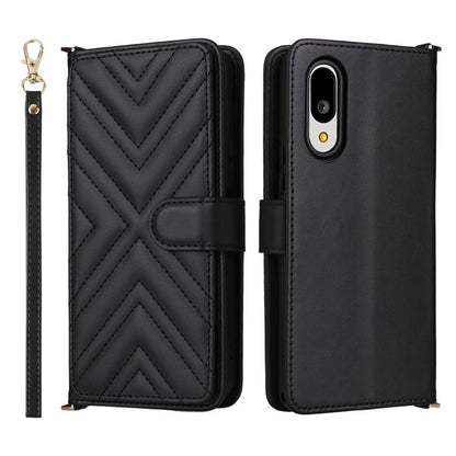 Multifunctional 6-Card Slots Leather Phone Case with Wrist Strap, For Sharp Aquos Sense10, For Sharp Aquos R10 / R9, For Sharp Aquos wish5, For Sharp Basio Active3, For Sharp Aquos Sense9, For Sharp Aquos wish4