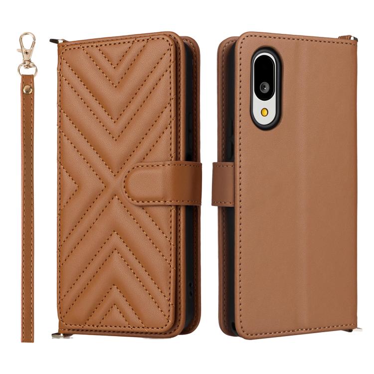 Multifunctional 6-Card Slots Leather Phone Case with Wrist Strap, For Sharp Aquos Sense10, For Sharp Aquos R10 / R9, For Sharp Aquos wish5, For Sharp Basio Active3, For Sharp Aquos Sense9, For Sharp Aquos wish4