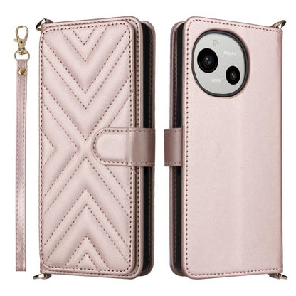 Multifunctional 6-Card Slots Leather Phone Case with Wrist Strap, For Sharp Aquos Sense10, For Sharp Aquos R10 / R9, For Sharp Aquos wish5, For Sharp Basio Active3, For Sharp Aquos Sense9, For Sharp Aquos wish4
