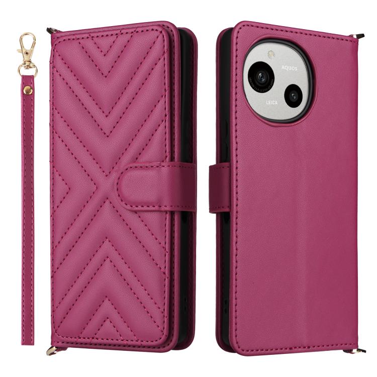 Multifunctional 6-Card Slots Leather Phone Case with Wrist Strap, For Sharp Aquos Sense10, For Sharp Aquos R10 / R9, For Sharp Aquos wish5, For Sharp Basio Active3, For Sharp Aquos Sense9, For Sharp Aquos wish4