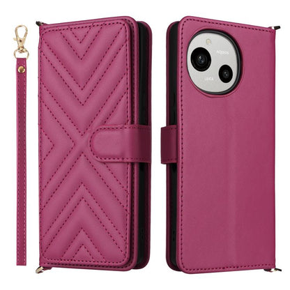 Multifunctional 6-Card Slots Leather Phone Case with Wrist Strap, For Sharp Aquos Sense10, For Sharp Aquos R10 / R9, For Sharp Aquos wish5, For Sharp Basio Active3, For Sharp Aquos Sense9, For Sharp Aquos wish4