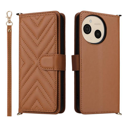 Multifunctional 6-Card Slots Leather Phone Case with Wrist Strap, For Sharp Aquos Sense10, For Sharp Aquos R10 / R9, For Sharp Aquos wish5, For Sharp Basio Active3, For Sharp Aquos Sense9, For Sharp Aquos wish4