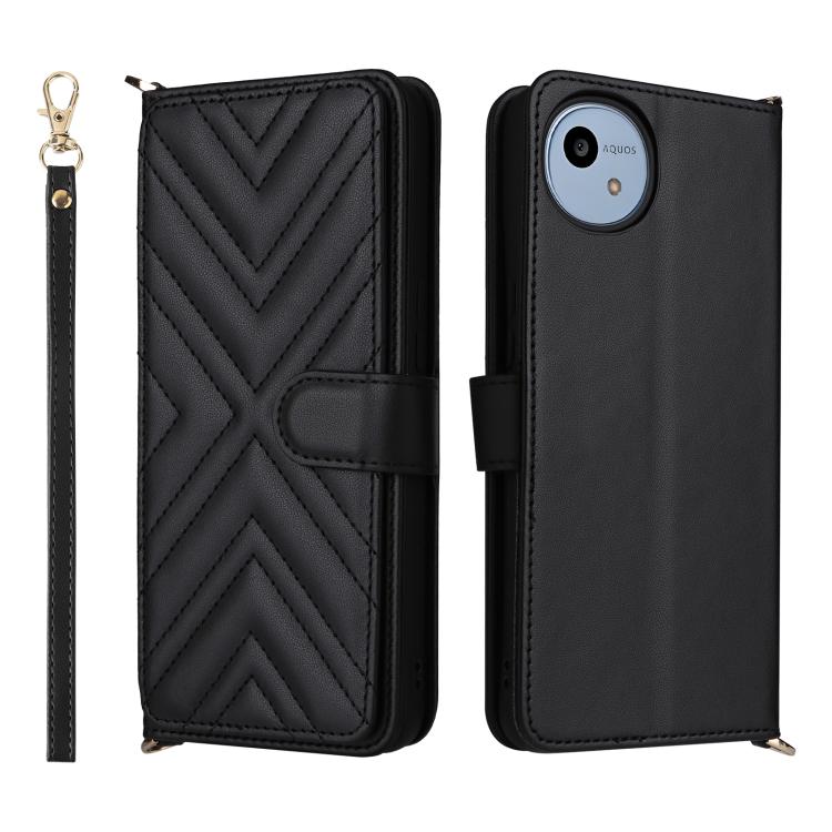 Multifunctional 6-Card Slots Leather Phone Case with Wrist Strap, For Sharp Aquos Sense10, For Sharp Aquos R10 / R9, For Sharp Aquos wish5, For Sharp Basio Active3, For Sharp Aquos Sense9, For Sharp Aquos wish4