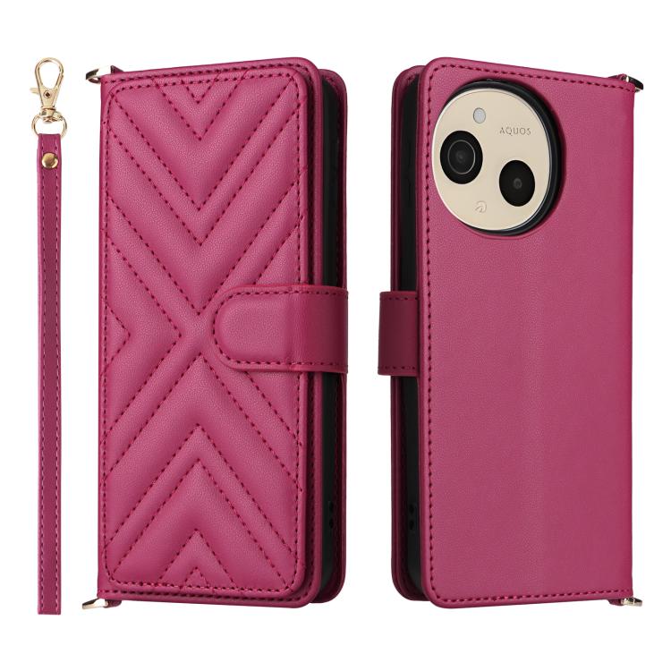 Multifunctional 6-Card Slots Leather Phone Case with Wrist Strap, For Sharp Aquos Sense10, For Sharp Aquos R10 / R9, For Sharp Aquos wish5, For Sharp Basio Active3, For Sharp Aquos Sense9, For Sharp Aquos wish4