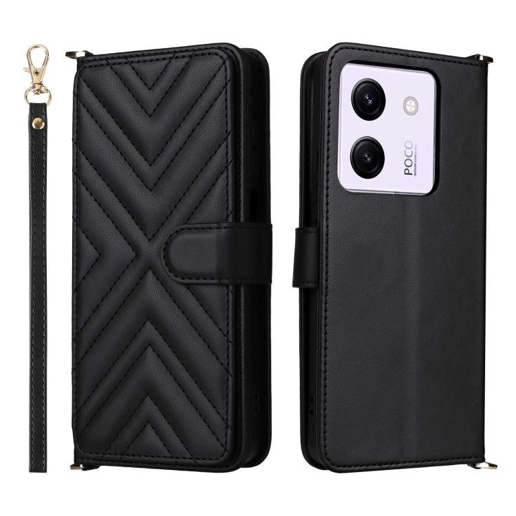 Multifunctional 6-Card Slots Leather Phone Case with Wrist Strap, For Xiaomi Poco M7 4G 171mm, For Xiaomi Poco F7 Pro 5G / F7 Ultra, For Xiaomi 15 Ultra, For Xiaomi Poco X7 Pro 5G / Redmi Turbo 4, For Xiaomi Poco M7 Pro 5G