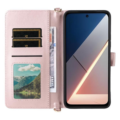 Multifunctional 6-Card Slots Leather Phone Case with Wrist Strap, For Xiaomi Poco M7 4G 171mm, For Xiaomi Poco F7 Pro 5G / F7 Ultra, For Xiaomi 15 Ultra, For Xiaomi Poco X7 Pro 5G / Redmi Turbo 4, For Xiaomi Poco M7 Pro 5G