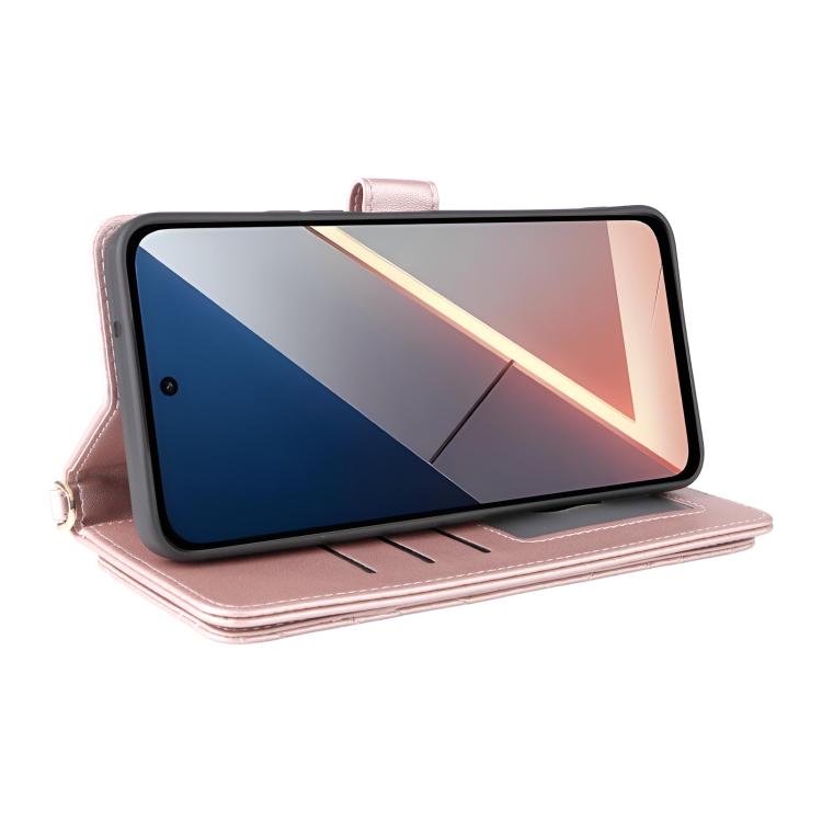 Multifunctional 6-Card Slots Leather Phone Case with Wrist Strap, For Xiaomi Poco M7 4G 171mm, For Xiaomi Poco F7 Pro 5G / F7 Ultra, For Xiaomi 15 Ultra, For Xiaomi Poco X7 Pro 5G / Redmi Turbo 4, For Xiaomi Poco M7 Pro 5G
